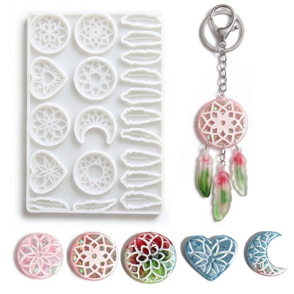 Interchangeable Dreamcatcher Jewelry Backing & Decorative Resin Mold