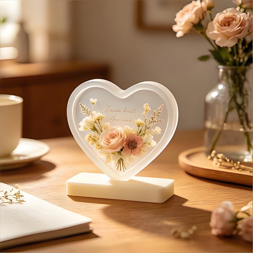 Heart-Shaped Shell Photo Frame Resin Mold