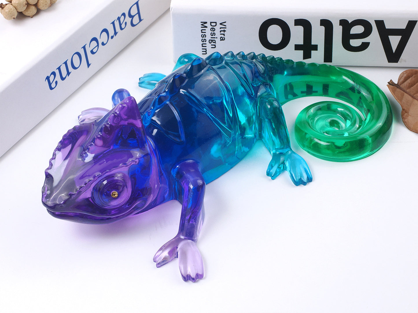 Molde de resina con forma de lagarto 