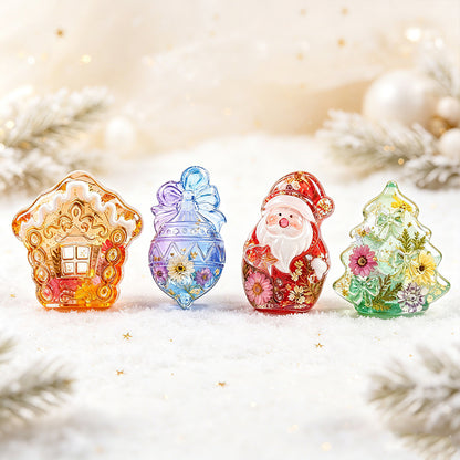 2pcs Christmas Hanging Ornament Resin Molds
