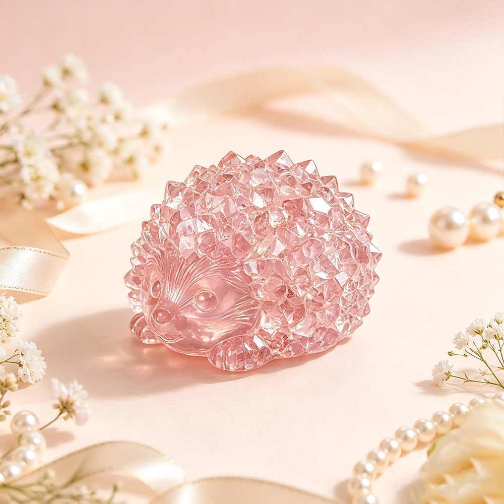 Crystal Cluster Hedgehog Figurine Resin Mold