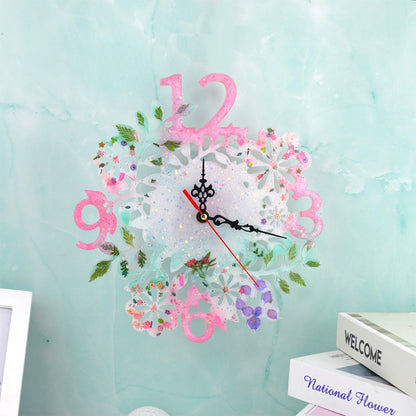 Flower Shape Clock Resin Mold
