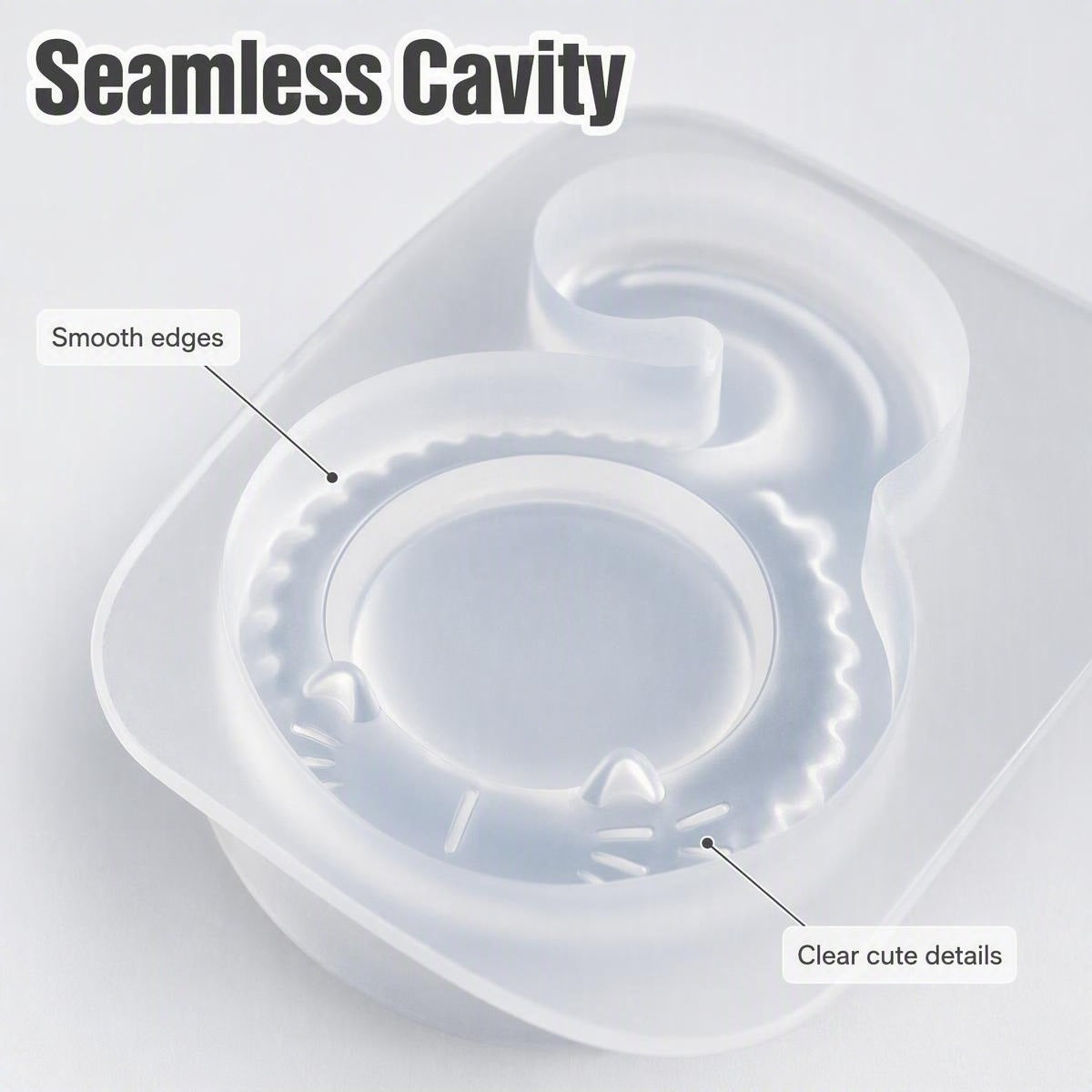 Cute Cat-Shaped Storage Tray Resin Mold