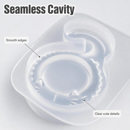 Cute Cat-Shaped Storage Tray Resin Mold