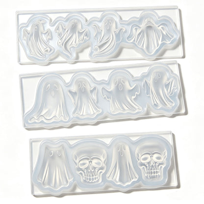 Spooky Ghost Skull Decorative Figurine Resin Mold