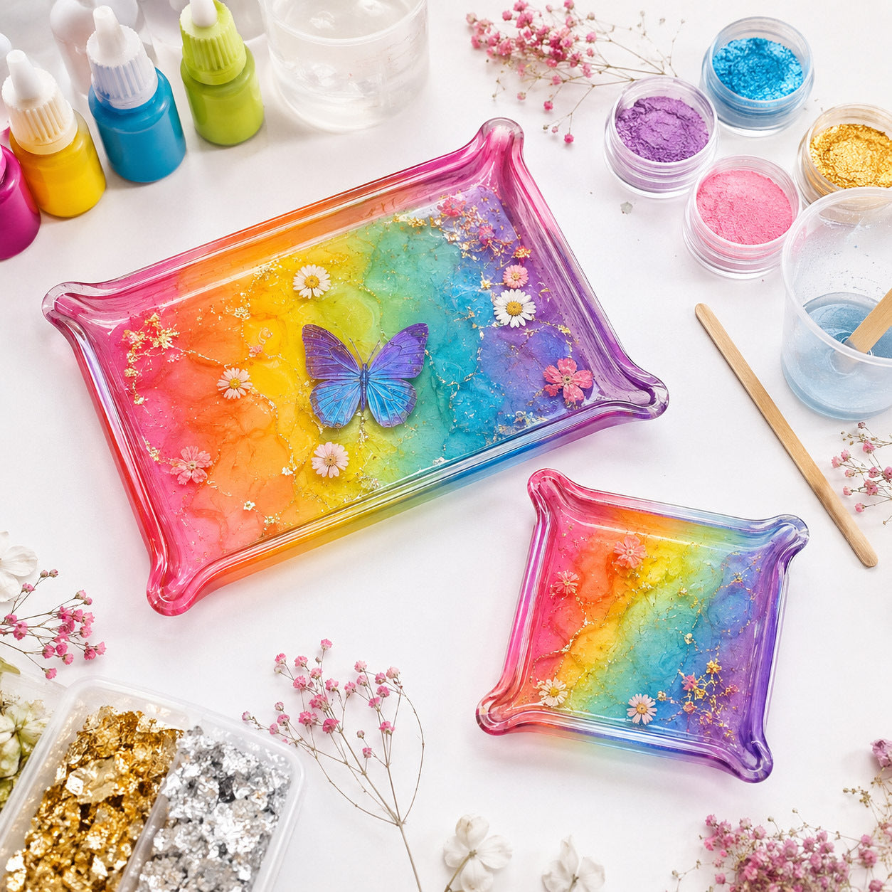 Folded Edge Tray Resin Mold