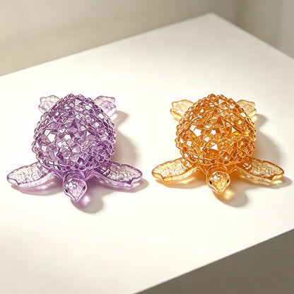 Crystal Cluster Diamond Turtle Figurine Resin Mold
