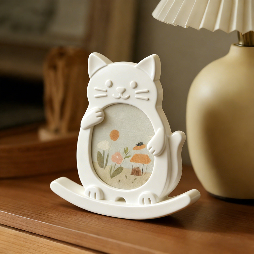 Cat, Dog & Dinosaur Seesaw Photo Frame Resin Mold