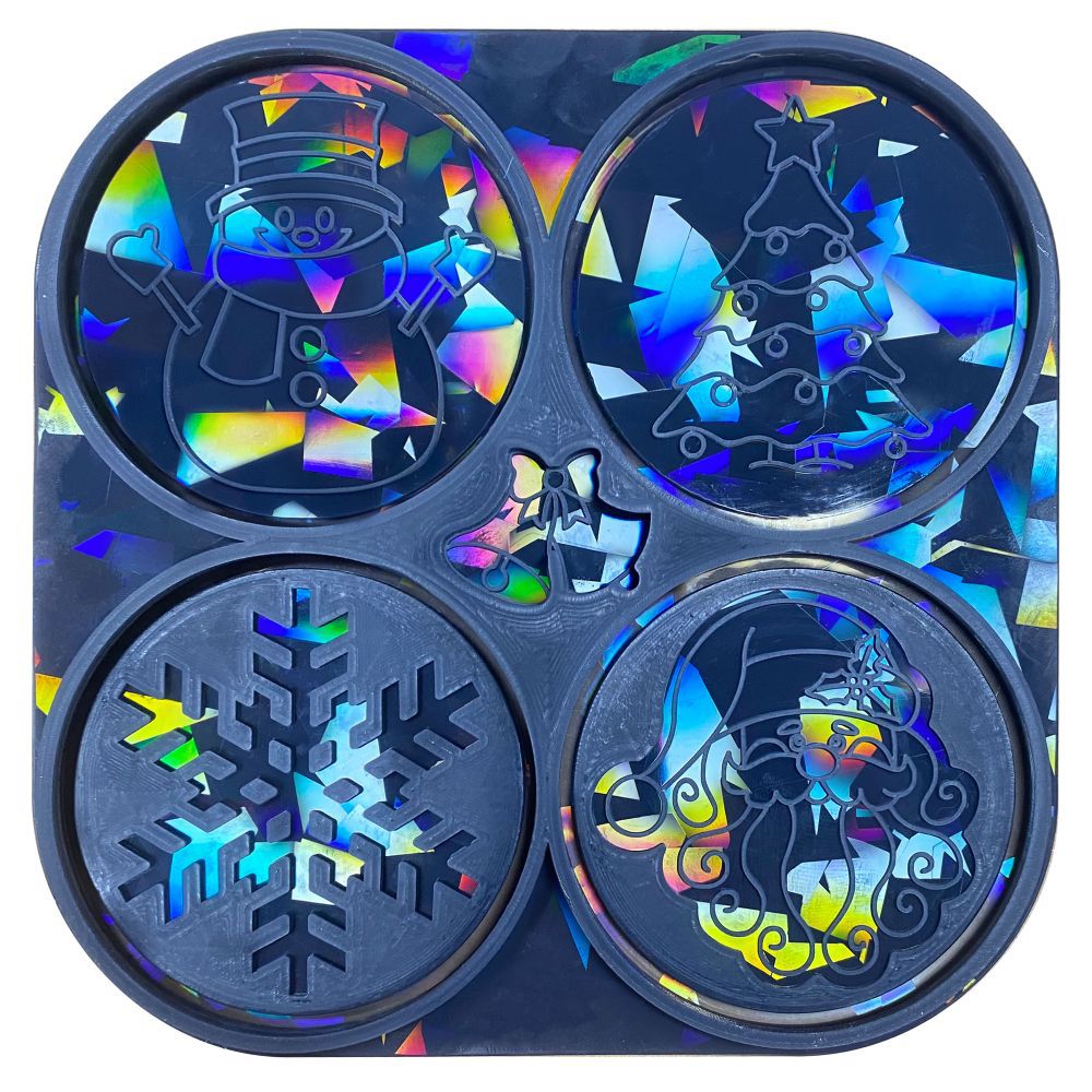 Laser Christmas Coasters Hanging Decorations Resin Molds