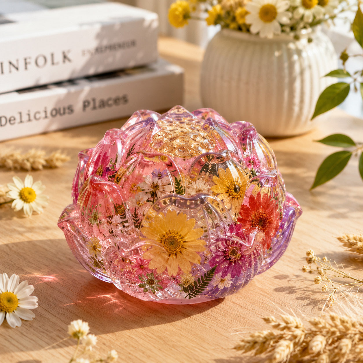 Double-Layer Lotus Ornament Resin Mold