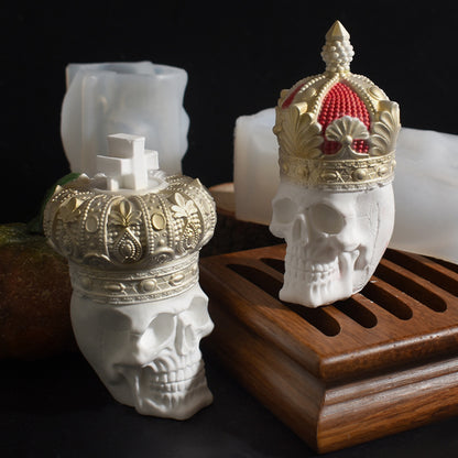Crowned Skull Ornament Resin Mold