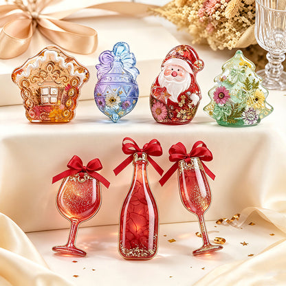 2pcs Christmas Hanging Ornament Resin Molds