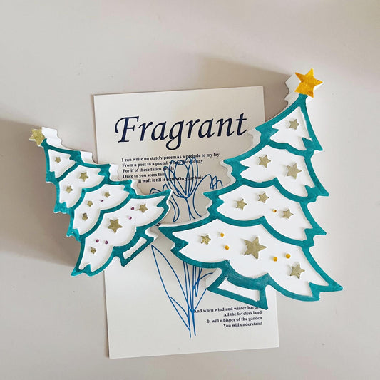 Molde de resina para adorno de árbol de Navidad con forma de estrella 