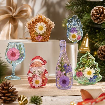 2pcs Christmas Hanging Ornament Resin Molds