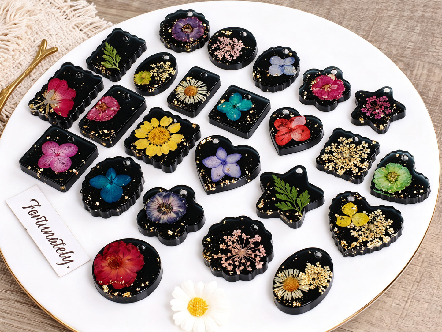 2pcs Jewelry Embellishment Resin Mold Set with Holes
