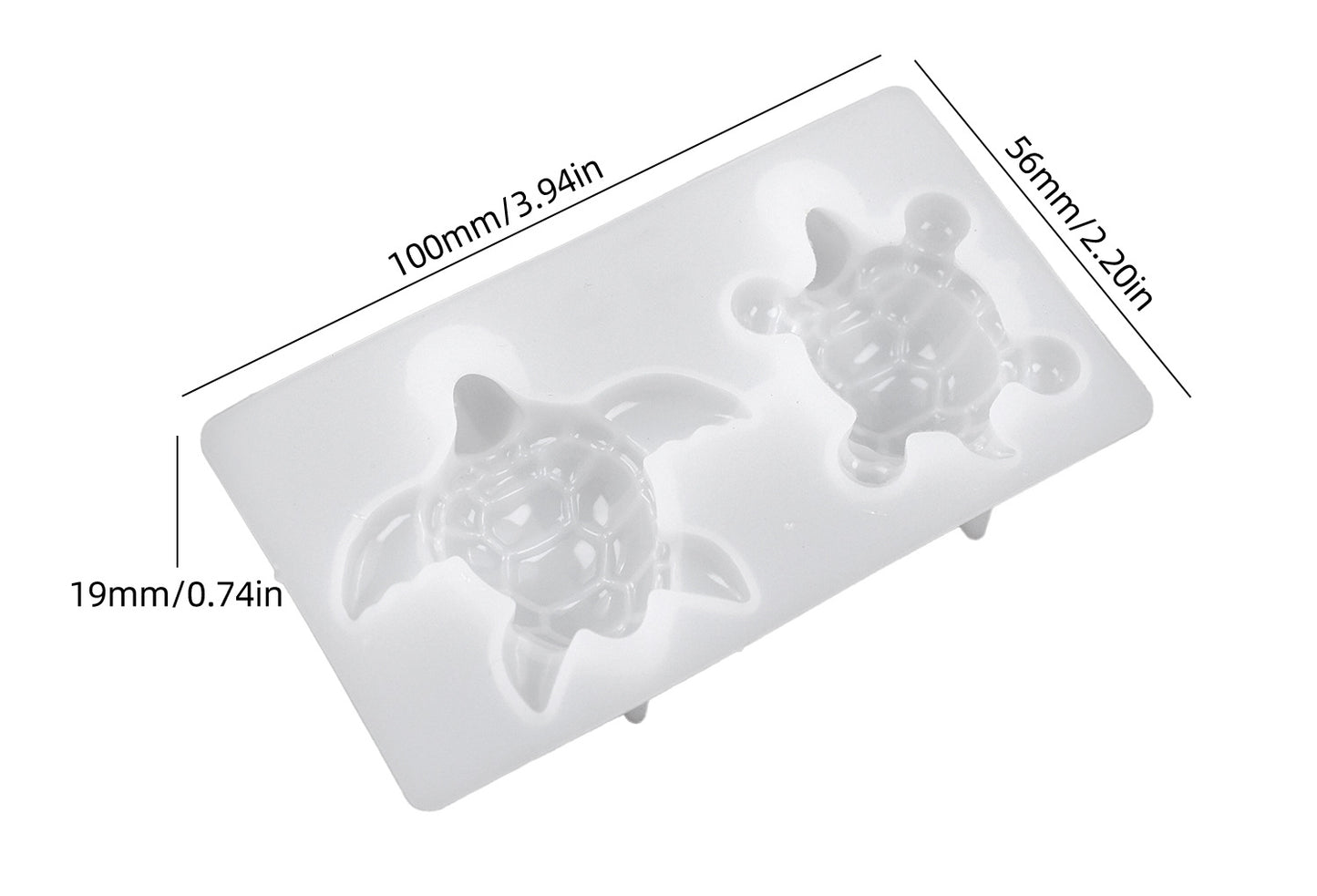 2-in-1 Cute Turtle Ornament Hanging Resin Mold