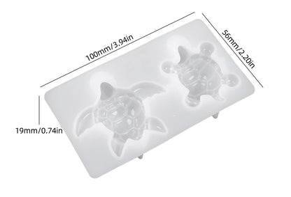 2-in-1 Cute Turtle Ornament Hanging Resin Mold