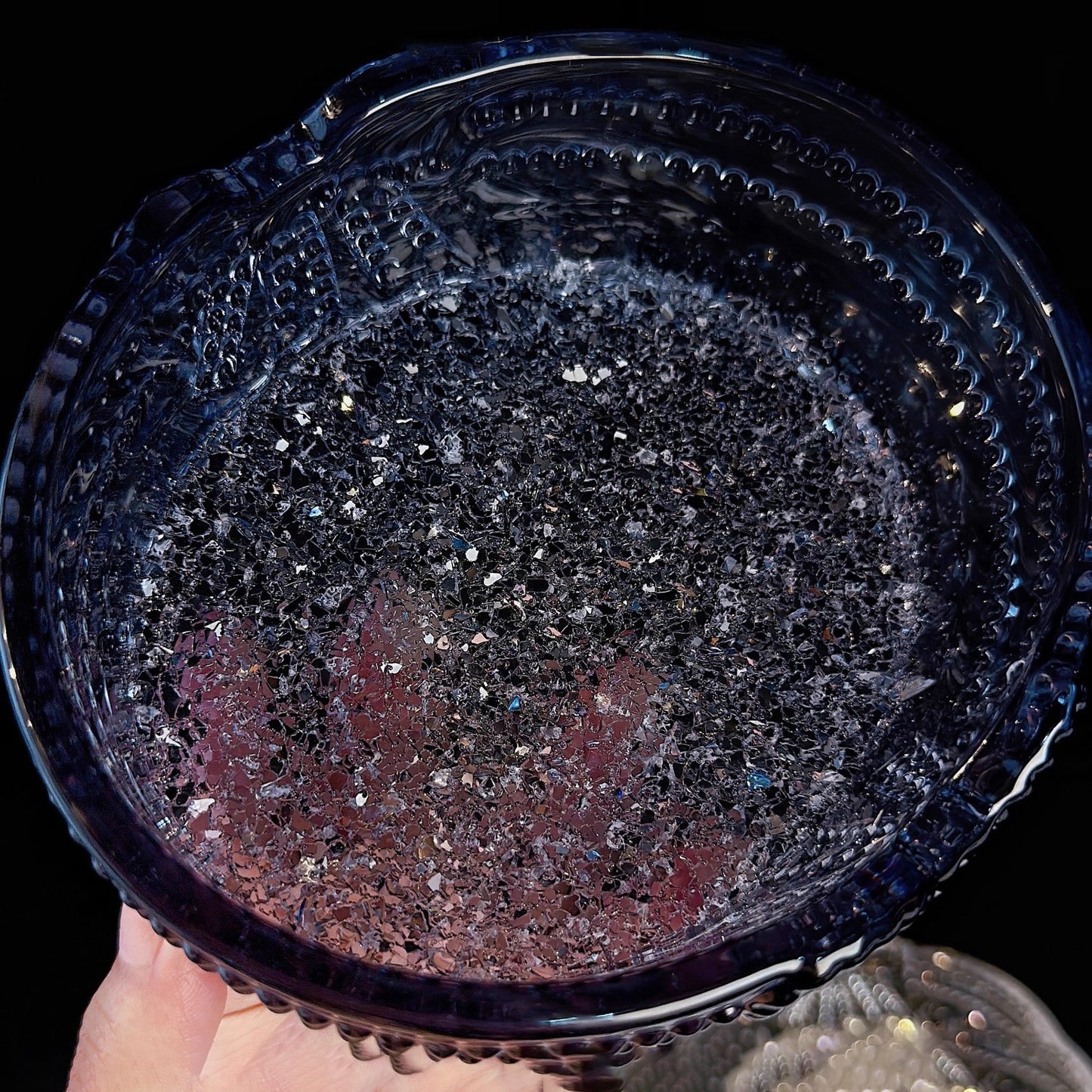 Handmade Crystal Cluster Bow Storage Resin Mold