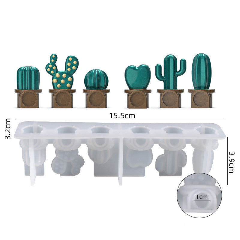 Cute Cactus Ornament Resin Mold