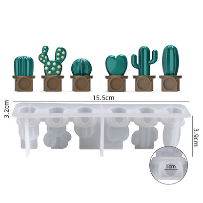 Cute Cactus Ornament Resin Mold