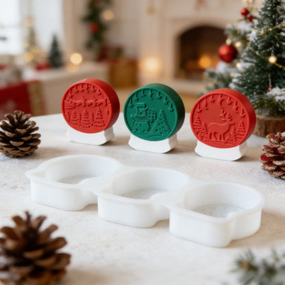 Christmas Snow Globe Figurine Resin Mold
