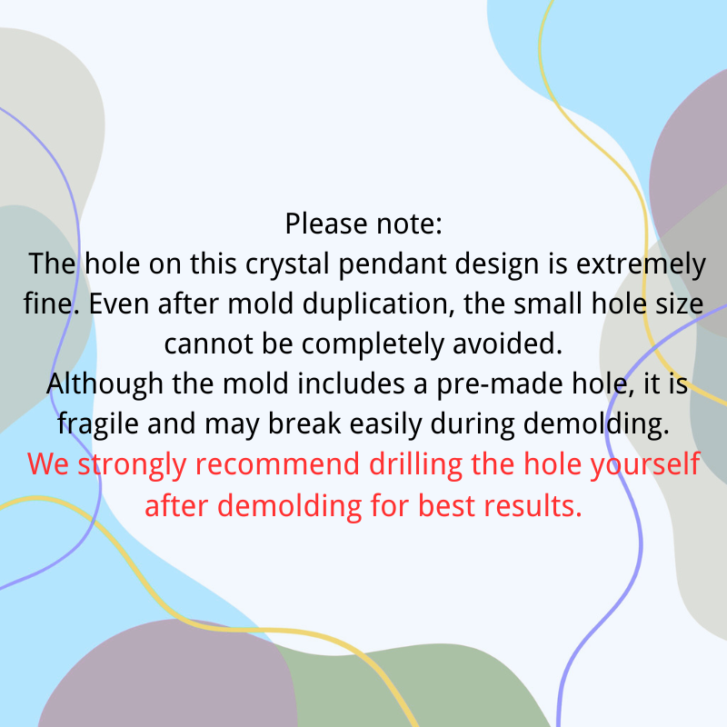 Handmade Large Crystal Teardrop-Shaped Hanging Resin Mold