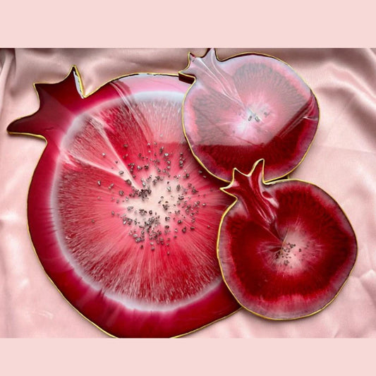 Pomegranate Shape Coaster Tray Resin Mold