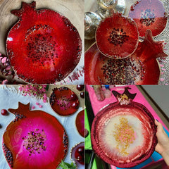 Pomegranate Shape Coaster Tray Resin Mold