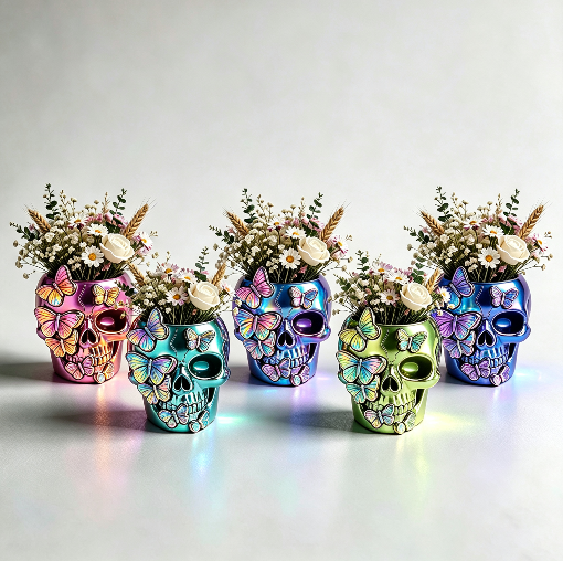 Butterfly Skull Vase & Storage Decor Resin Mold
