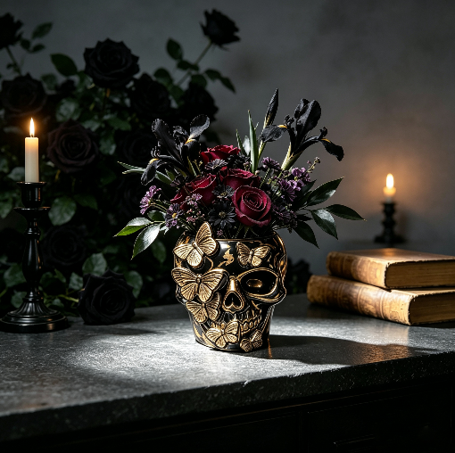 Butterfly Skull Vase & Storage Decor Resin Mold