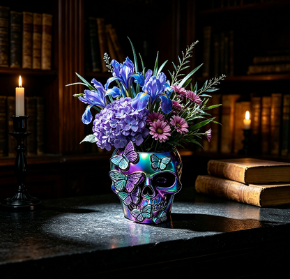 Butterfly Skull Vase & Storage Decor Resin Mold