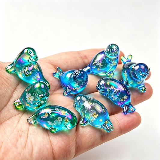8-in-1 Mini Cute Seal Decorative Figurine Resin Mold