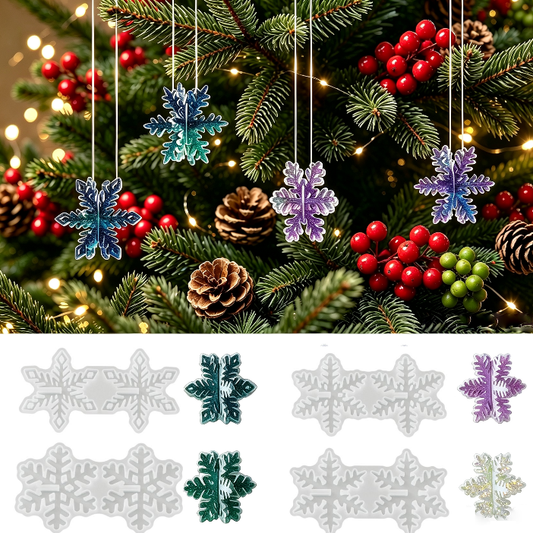 Interlocking Snowflake Ornament Resin Mold