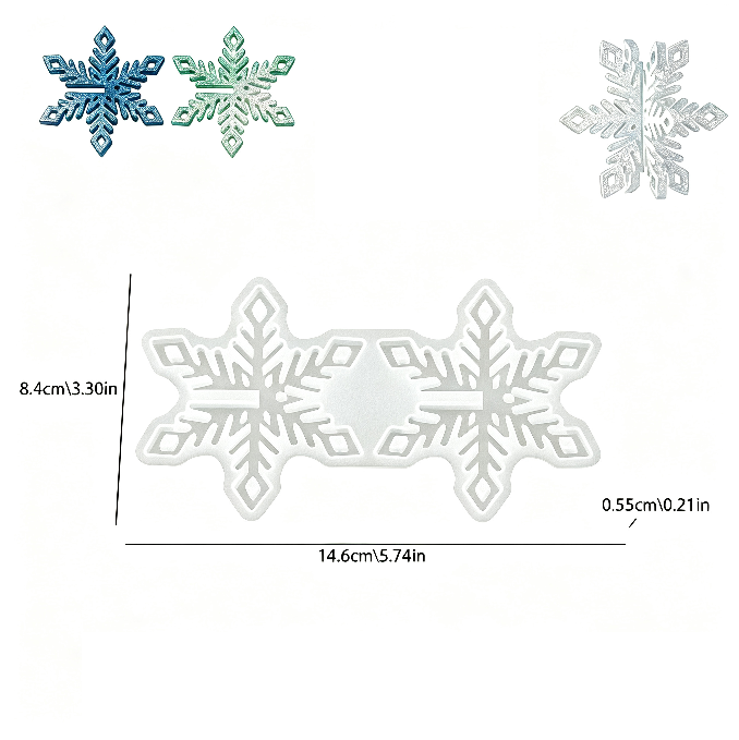 Interlocking Snowflake Ornament Resin Mold