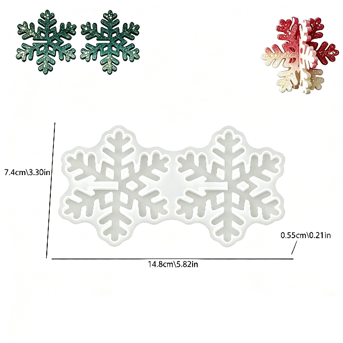 Interlocking Snowflake Ornament Resin Mold
