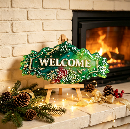 WELCOME Word Sign Resin Mold