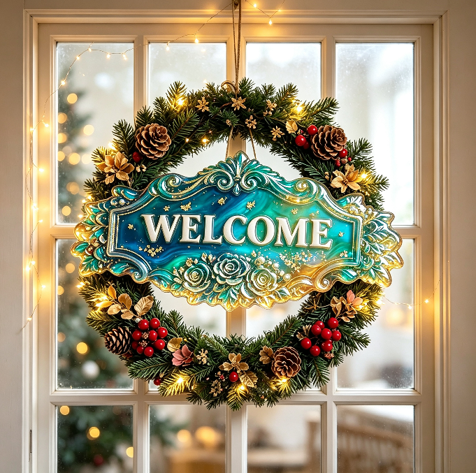 WELCOME Word Sign Resin Mold