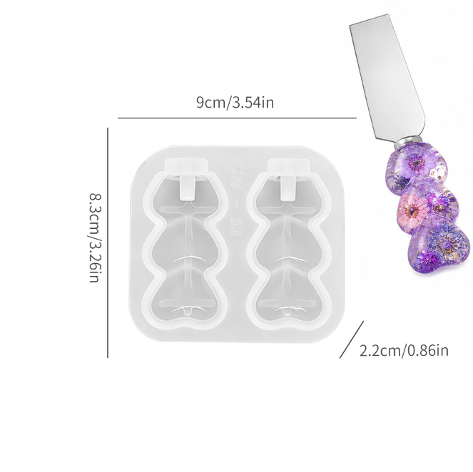 Mermaid Tail Cat Paw Heart & Tulip Resin Knife Handle Mold
