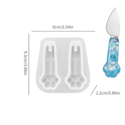 Mermaid Tail Cat Paw Heart & Tulip Resin Knife Handle Mold
