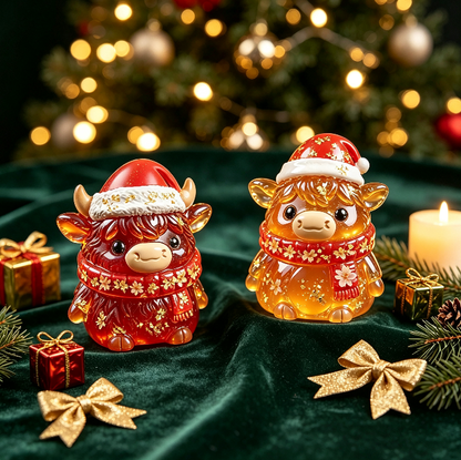 Christmas Yak Family Decorative Figurine Resin Mold Set