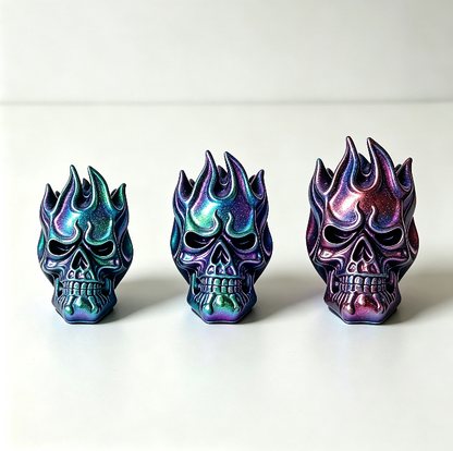Flame Skull Figurine Resin Mold