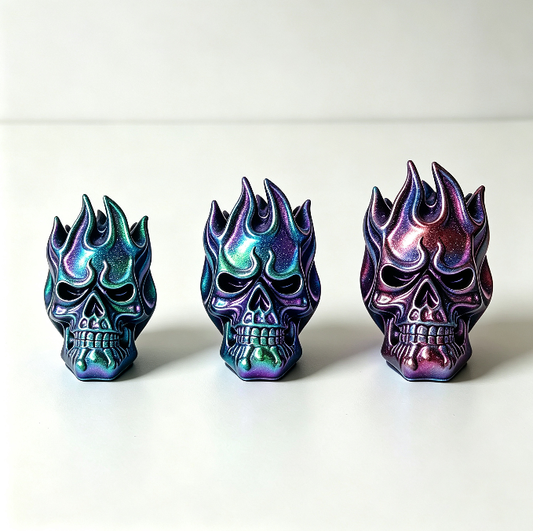 Flame Skull Figurine Resin Mold