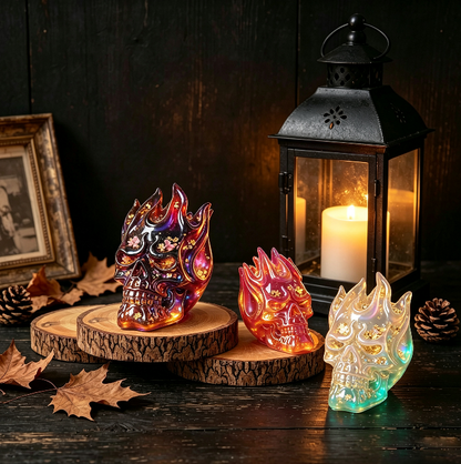 Flame Skull Figurine Resin Mold