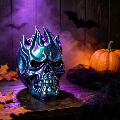 Flame Skull Figurine Resin Mold