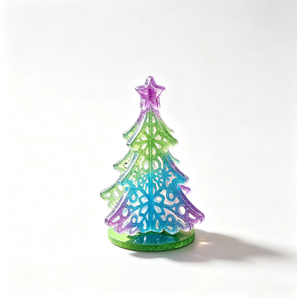 Interlocking Hollow Christmas Tree Figurine Resin Mold