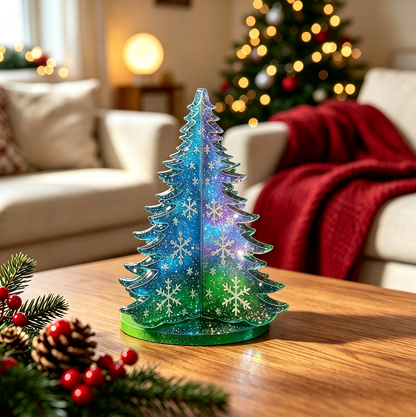 Interlocking Hollow Christmas Tree Figurine Resin Mold