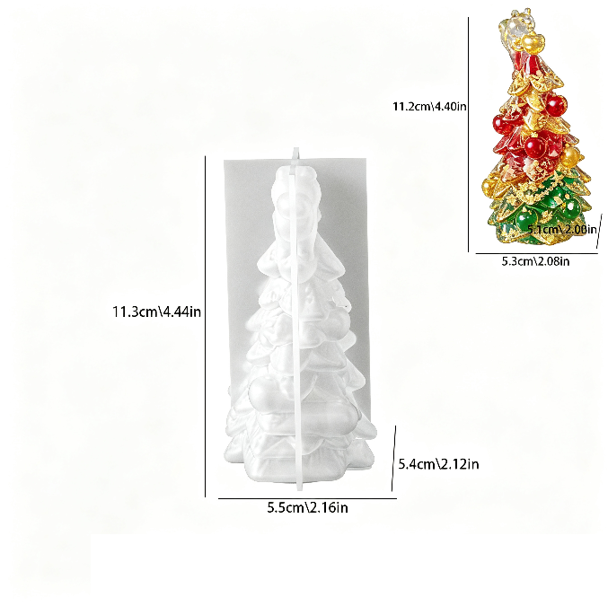 Squirrel Santa Hat Christmas Tree Figurine Resin Mold