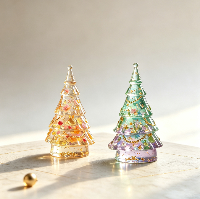 Squirrel Santa Hat Christmas Tree Figurine Resin Mold