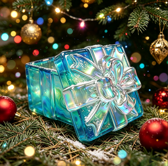 Handmade 3D Ribbon Gift Box Storage Container Resin Mold