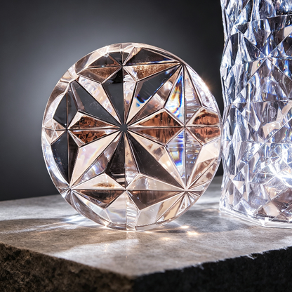 Handmade Crystal Diamond Grid Round & Rectangular Decor Resin Mold